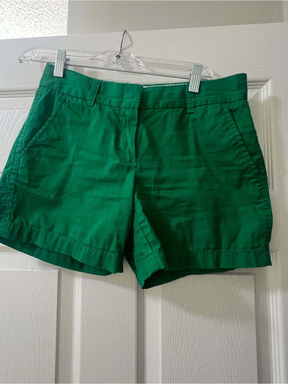 J. Crew Green Cotton Chino Shorts